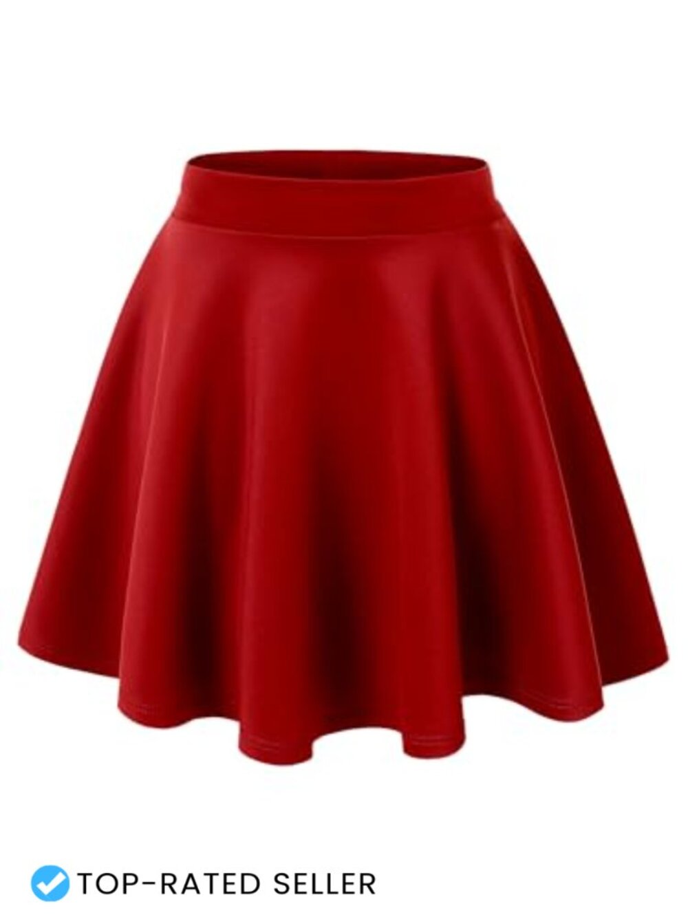 Women's Stretchy Flared A-Line Mini Skater Skirt High Waist Casual Wear